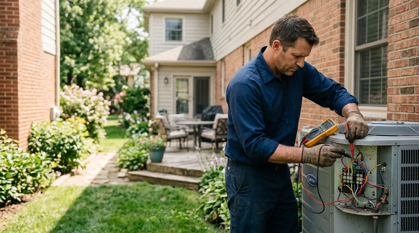 HVAC technician working near Eva, TN